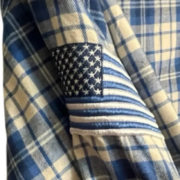 Vineyard Vines Harbor Blue White Flag Plaid Long Sleeve Shirt, Men’s Size Medium - Picture 8 of 14